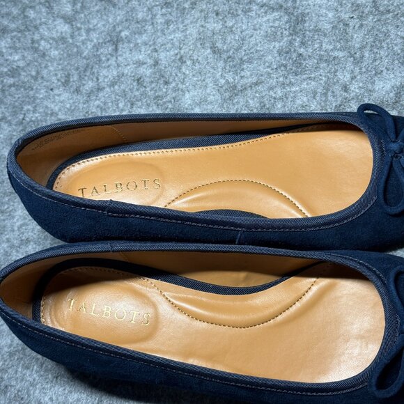Talbots Vanessa Pumps - Size 6 - Indigo Blue Suede Shoes - Block Heel - Picture 9 of 12